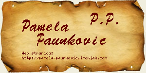 Pamela Paunković vizit kartica